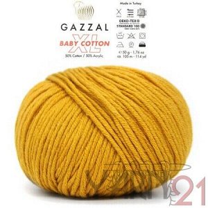 Baby cotton XL №3447 золотая горчица