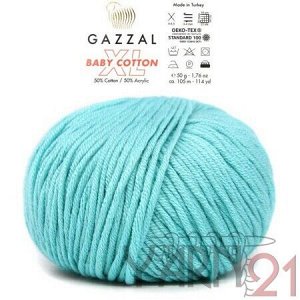 Baby cotton XL №3451 светлая бирюза