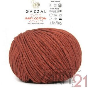 Baby cotton XL №3454 кирпичный