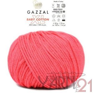 Baby cotton XL №3460 персиково-розовый