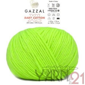 Baby cotton XL №3462 желтый неон