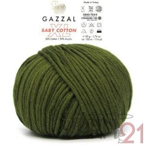 Baby cotton XL №3463 хаки