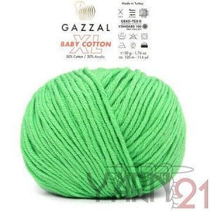 Baby cotton XL №3466 зеленое яблоко