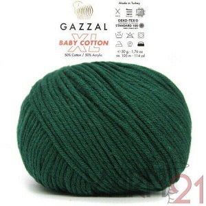 Baby cotton XL №3467 темно-зеленый