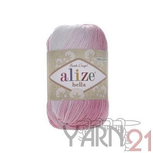 Bella 100 Batik №2126 Розово-Белый