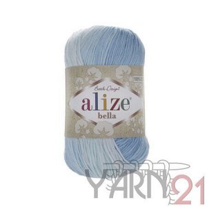 Bella 100 Batik №2130 Бело-Голубой