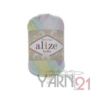 Bella 100 Batik №2132 Св.Фиол-Голубой-Белый-Розовый-Зеленый-Желт