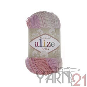 Bella 100 Batik №2807 Т.Розовый-Молочный-Бежевый