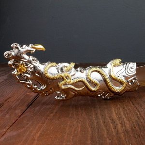 Сувенирный нож, рукоять в форме орла на охоте, на ножнах змея, 34 см