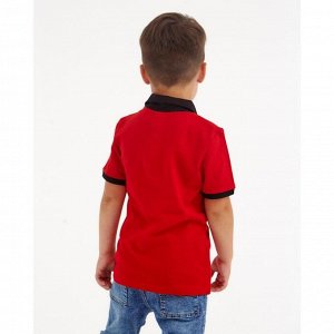 Футболка-поло для мальчика, цвет красный, рост 110 см (5 лет)
