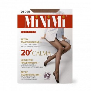 Колготки женские MiNiMi CALMA 20 den 3D, цвет загар (daino), (XL)