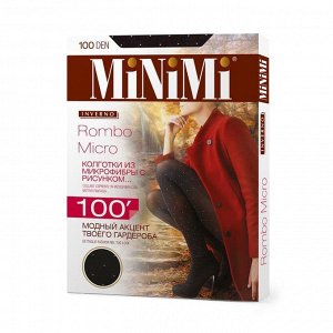Колготки женские MiNiMi Rombo Micro, 100 den, цвет carbone