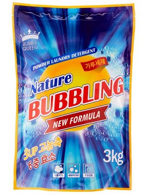 Стиральный порошок для стирки Корея BUBBLE QUEEN Powder Laundry Detergent  3 кг