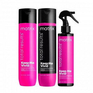 Матрикс Набор для сохранения яркого цвета волос Total results Keep me vivid: шампунь 300 мл + кондиционер 300 мл + спрей 200 мл (Matrix, Total results)
