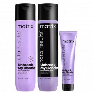 Матрикс Набор для укрепления осветленных волос Total results Unbreak My Blonde: шампунь 300 мл + кондиционер 300 мл + крем 150 мл (Matrix, Total results)
