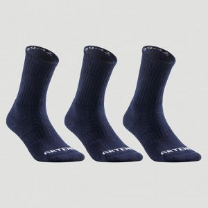 Носки для тенниса с высокой манжетой взрослые rs 500 3 пары темно-синие