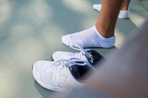 Носки для тенниса с низкой манжетой rs 500 белые 3 пары