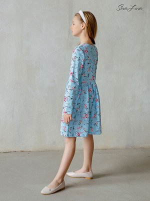 Платье Эля max весна на голубом ФЖ