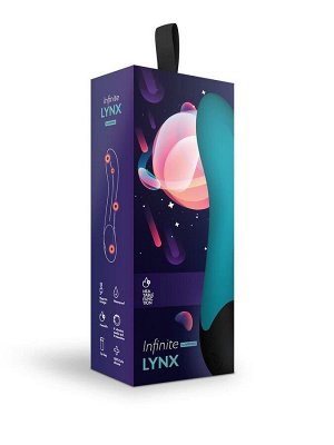 Нагреваемый G вибратор Lynx INFINITE, цвет морская волна, Ø 4,1 см, L 15 см