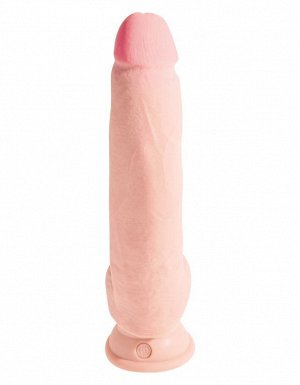 Телесный фаллоимитатор на присоске 10" Triple Density Cock with Balls - 26,7 см.