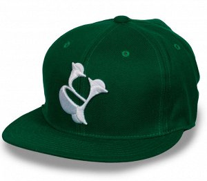 Бейсболка Темно-зеленая кепка снэпбэк с вышивкой RAP. Всё, как ты хотел – плоский козырек, крутая эмблема, вменяемая цена №5420