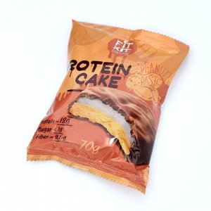 Печенье протеиновое Fit Kit Protein cake, со вкусом арахисовой пасты, спортивное питание, 70 г