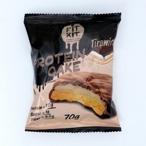 Печенье протеиновое Fit Kit Protein cake, со вкусом тирамису, спортивное питание, 70 г