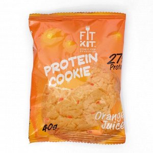 Печенье протеиновое Fit Kit Protein сookie, со вкусом апельсинового сока, спортивное питание, 40 г