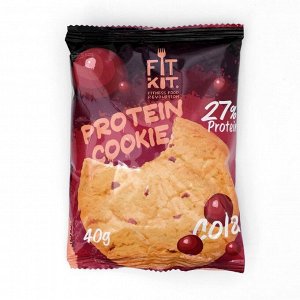 Печенье протеиновое Fit Kit Protein сookie, со вкусом колы, спортивное питание, 40 г