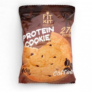 Печенье протеиновое Fit Kit Protein сookie, со вкусом кофе, спортивное питание, 40 г