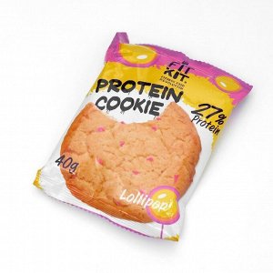 Печенье протеиновое Fit Kit Protein сookie, со вкусом леденца, спортивное питание, 40 г