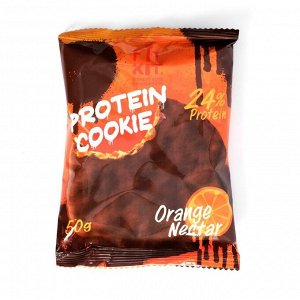 Печенье глазированное Fit Kit Protein chocolate сookie, со вкусом апельсинового нектара, спортивное питание, 50 г 79088