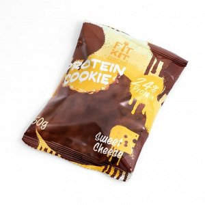 Печенье глазированное Fit Kit Protein chocolate сookie, со вкусом сладкого сыра, спортивное питание, 50 г