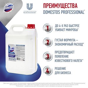 NEW Domestos Professional, профессиональное чистящее средство, дезинфицирующее, для клининга, 5 л