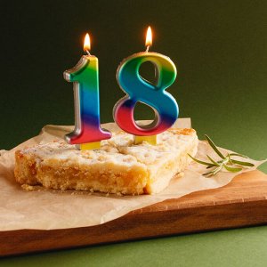 FNtastic Свеча для торта в форме цифр, градиент, парафин (0-9)