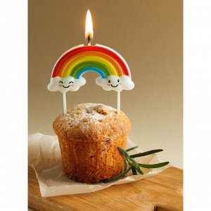 FNtastic Свеча для торта, радуга, 8 см, 11 см, парафин