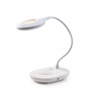 FORZA Лампа настольная, 16 LED, питание USB, кабель 1.5м, 1200Lux, аккум.1200мАч, белая, пластик
