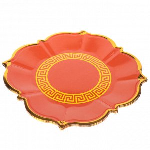 Рыжий Набор тарелок 6 шт., 23 см, бумага, фольгирование