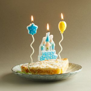 FNtastic Набор свечей для торта, с тортом, 16 см, 2 цвета, парафин