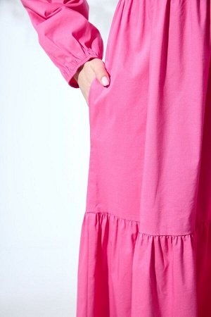Платье Цвет: розовый
Сезон: Демисезон
Коллекция: Весна
Стиль: Нарядный
Материал: текстиль, хлопок
Комплектация: Платье
Состав: 76% хлопок 22% полиэстер 2%эластан

Длинное платье с воротником. Длина 
