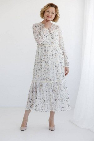 Платье / Ivera 1084 молочный, серый