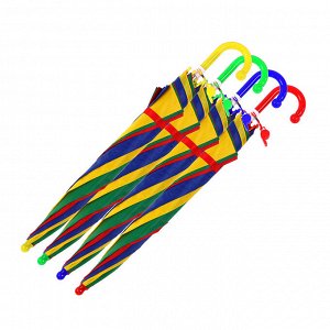 Зонт-трость, детский, полиэстер, пластик, сплав, 43см, 8 спиц, 4 цвета