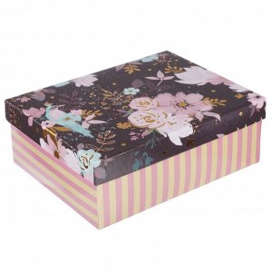 ХОББИХИТ Коробка подарочная складная с фольгированным слоем, бумага, 5 цветов (21х16х7,5 см)