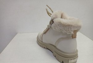 Ботинки зимние женские бежевые