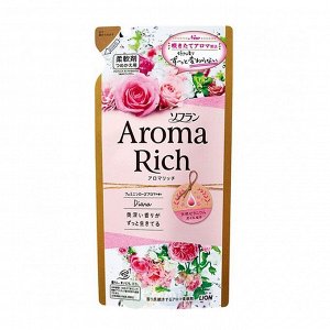Кондиционер для белья "AROMA" (ДЛИТЕЛЬНОГО действия "Aroma Rich Diana" / "Диана" с богатым ароматом натуральных масел  (женский аромат)) 400 мл, мягкая упаковка / 16