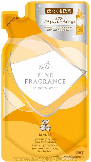 Антистатический кондиционер FaFa Fine Fragrance "Beaute" для белья с ароматом цветов, мускуса и сандалового дерева 1400 мл, мягкая упаковка с крышкой / 6