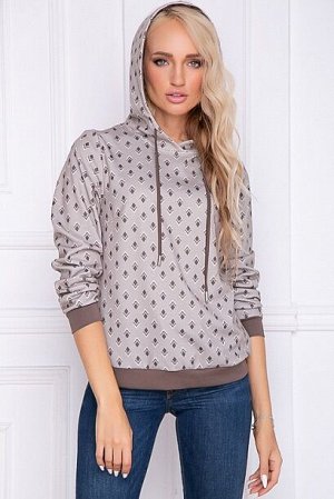 Худи 40990 Худи с капюшоном из трикотажного полотна джерси.30% вискоза 65% п/э,5% эластан