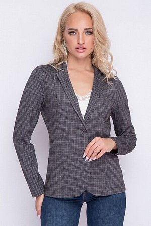 Жакет 8054 Жакет из качественного трикотажного полотна в клетку.
50% вискоза,45% п/э,5% лайкра