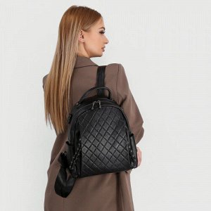 Женский кожаный рюкзак 77258 BLACK