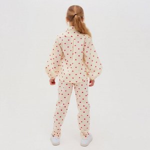 Брюки детские MINAKU: Cotton Collection, бежевые, рост
